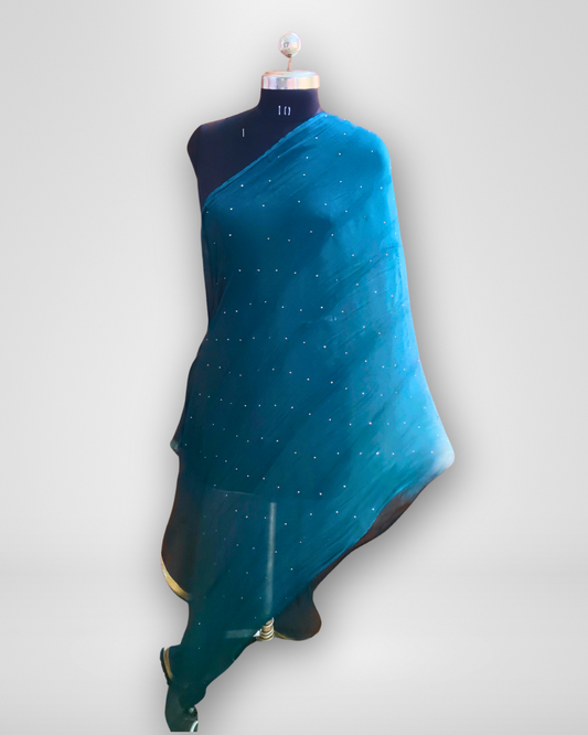 Chiffon Mukaish work Dupatta
