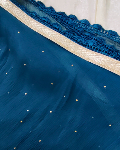 Chiffon Mukaish work Dupatta