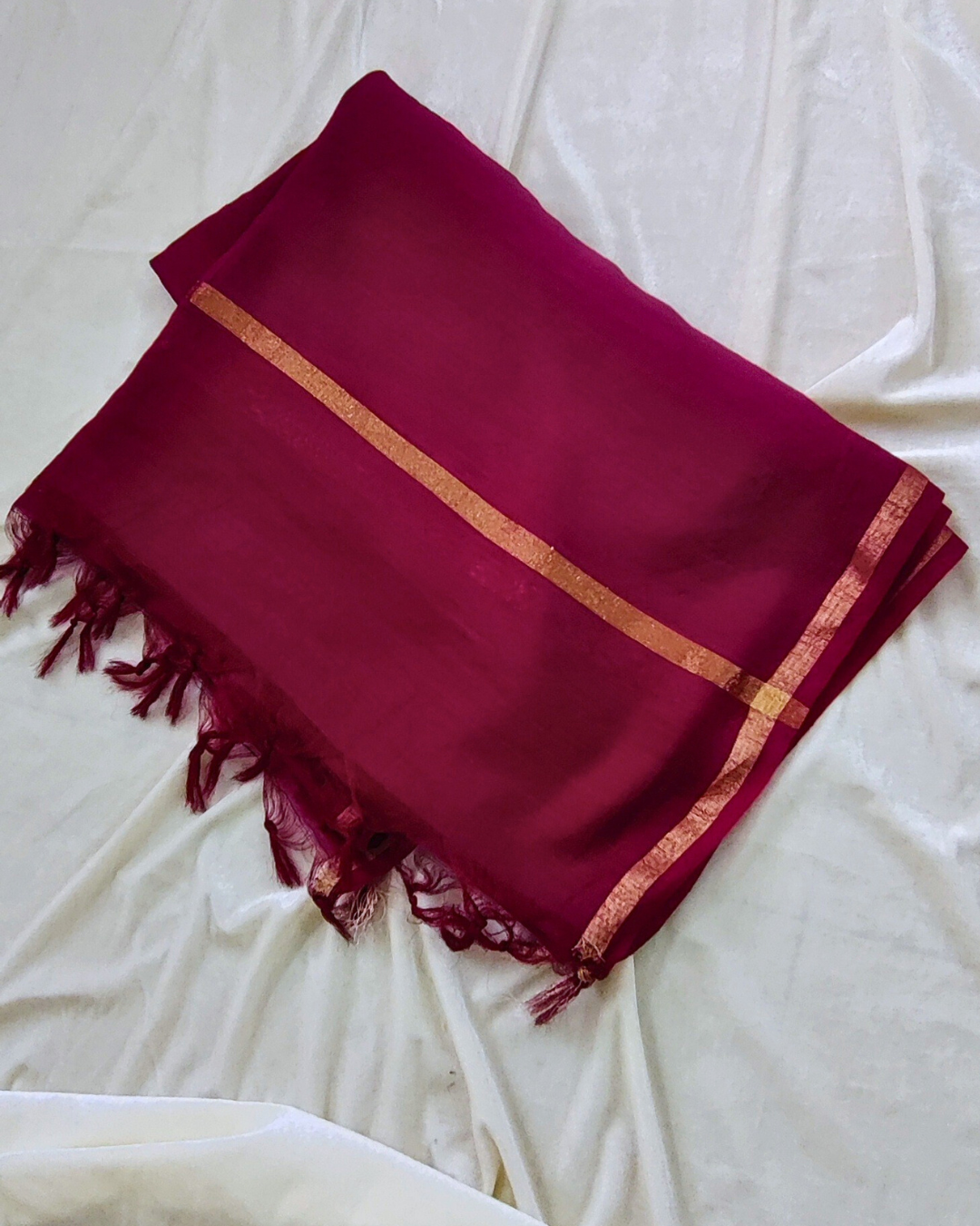 Magenta Chanderi Dupatta