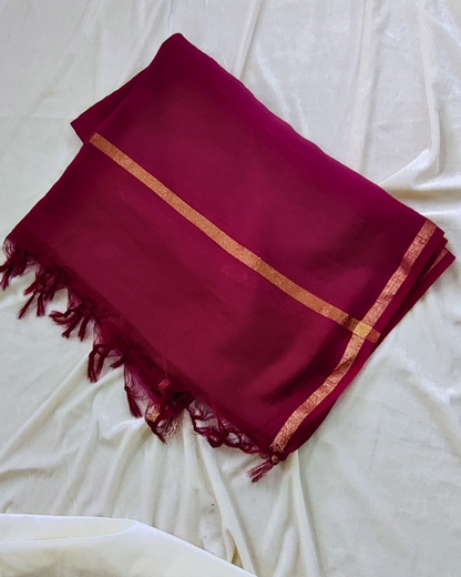 Magenta Chanderi Dupatta