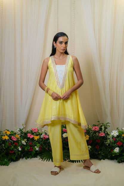 Itra Lemon Yellow Kurta Set - of 2