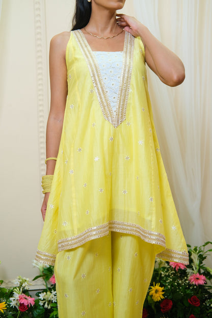 Itra Lemon Yellow Kurta Set - of 2