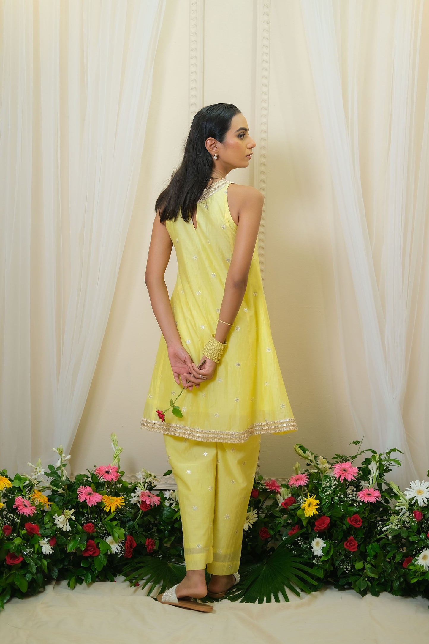 Itra Lemon Yellow Kurta Set - of 2