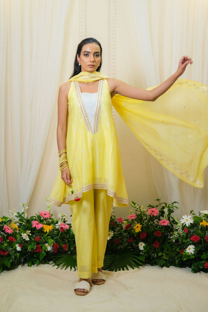 Itra Lemon Yellow Kurta Set - of 2