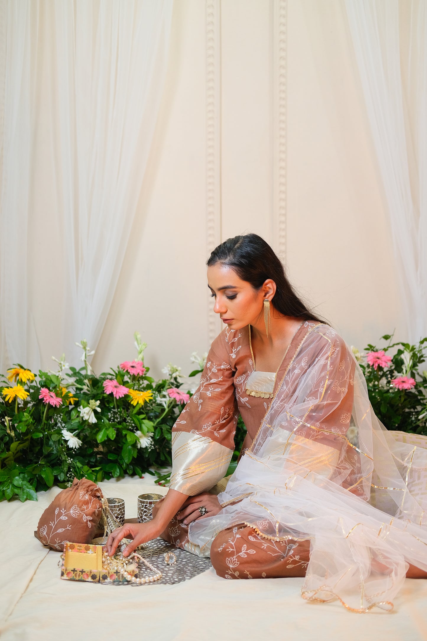 White Net Gotta Dupatta