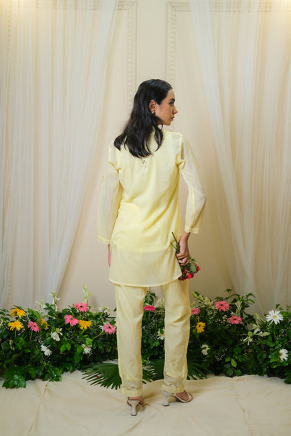 Sitaara Yellow Mukaish Coord Set - of 2