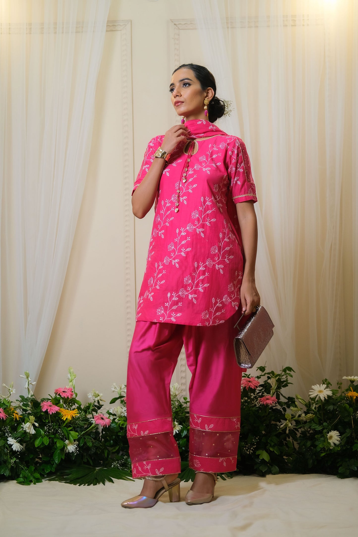 Neerja Fuchsia Pink Kurta Set - of 3