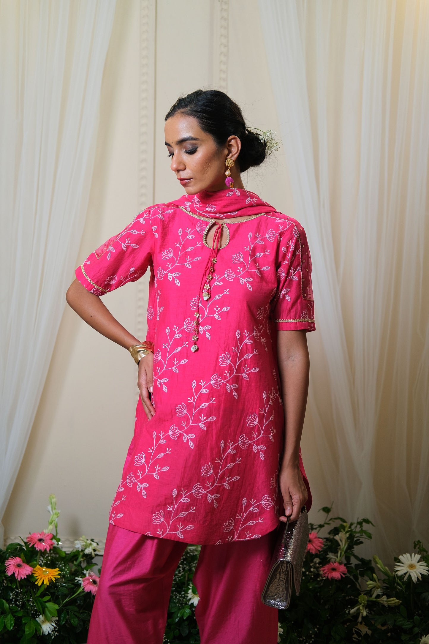 Neerja Fuchsia Pink Kurta Set - of 3