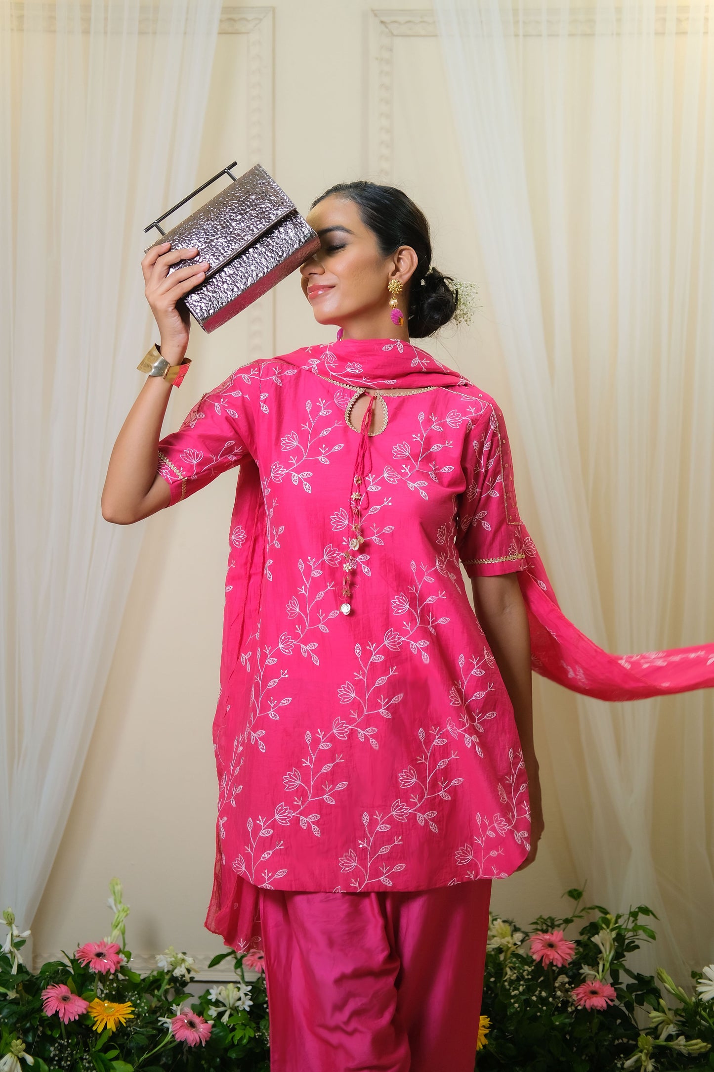 Neerja Fuchsia Pink Kurta Set - of 3