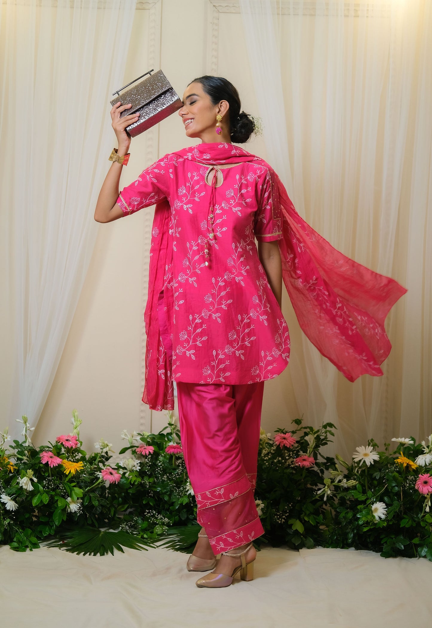 Neerja Fuchsia Pink Kurta Set - of 3