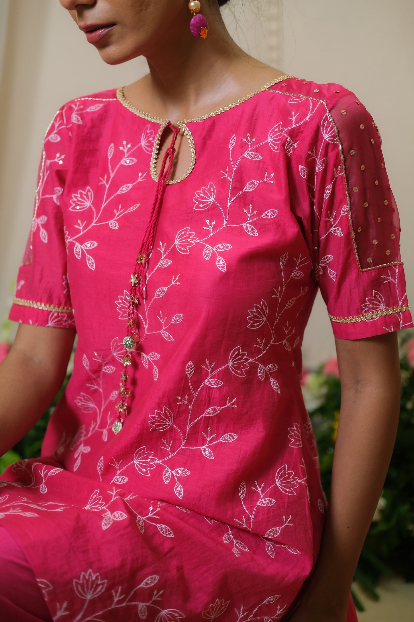 Neerja Fuchsia Pink Kurta Set - of 3