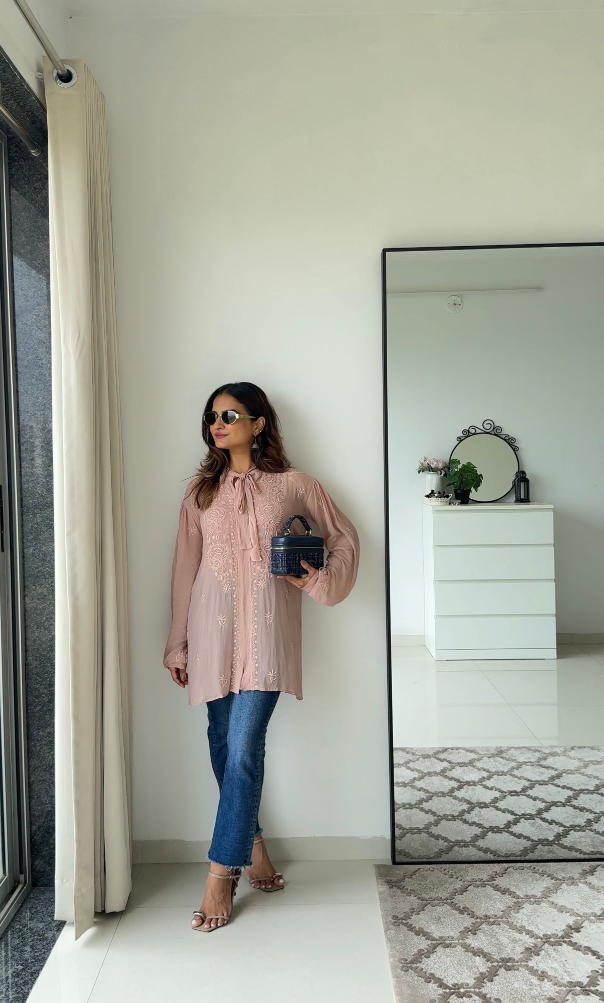 Tan Tieup Chikankari Shirt