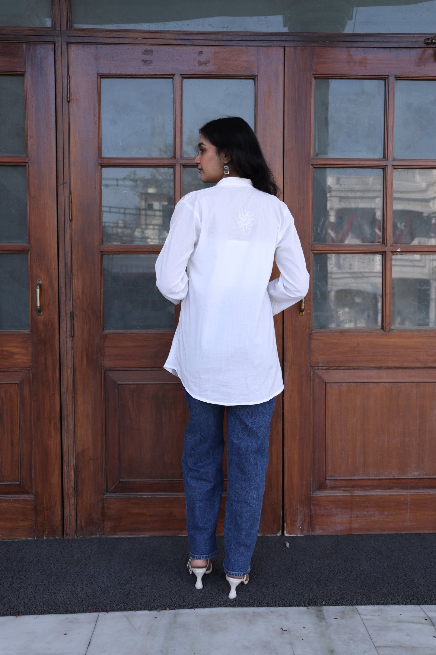 White Chikankari Shirt