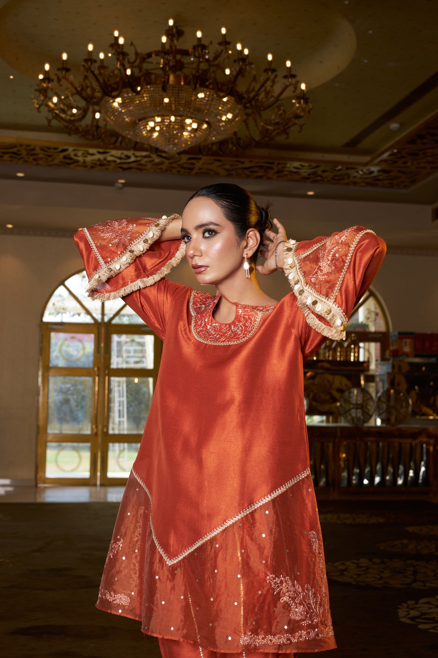 Amber Aura Kurta Set- Set of 2