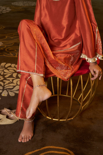Amber Aura Kurta Set- Set of 2