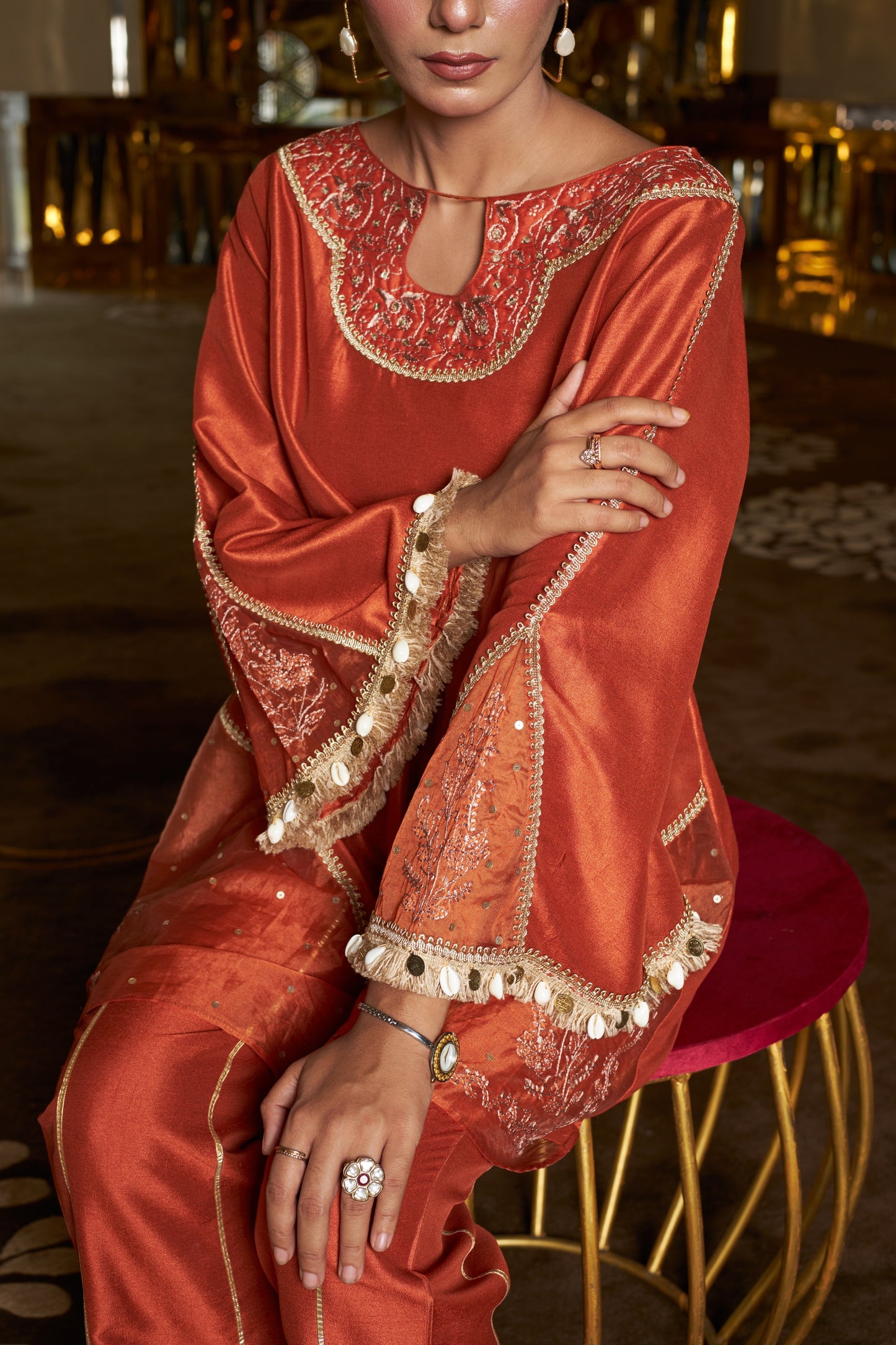 Amber Aura Kurta Set- Set of 2