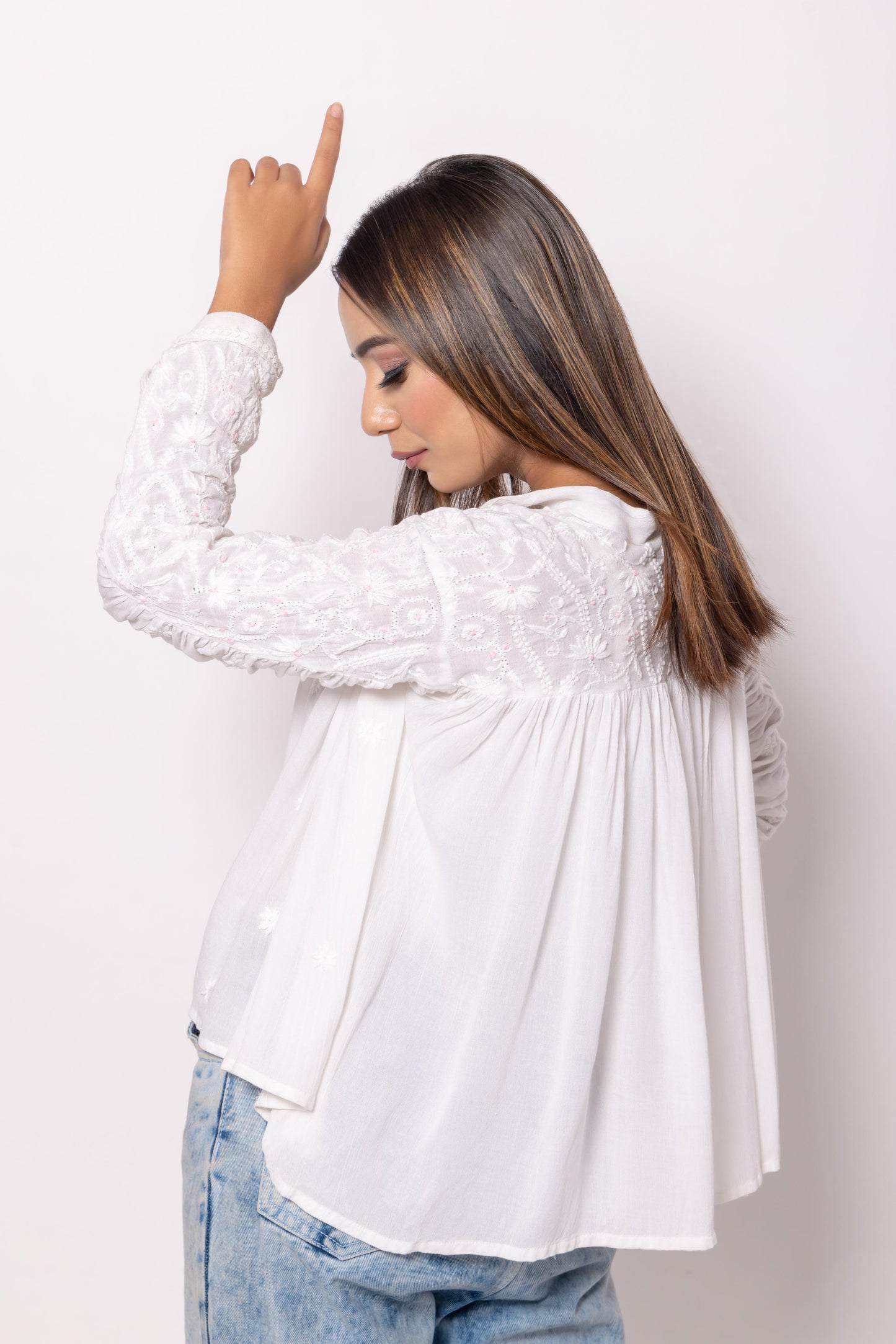 Pearl White Chikankari Shirt
